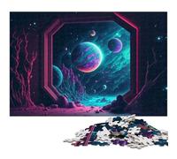 Rompecabezas de 1000 Piezas para Adultos El Universo Desde mi Ventana Ideal para Regalar Juego Familiar antiestrés desafío difícil (tamaño 75 x 50 cm)