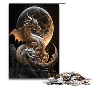 Rompecabezas de 1000 Piezas para Adultos El Valiente dragón Un Juego desafiante Una Obra de Arte Apto para Adolescentes a Partir de 14 años 75x50cm