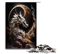 Rompecabezas de 1000 Piezas para Adultos El Valiente dragón Un Juego desafiante Una Obra de Arte Apto para Adolescentes a Partir de 14 años 75x50cm