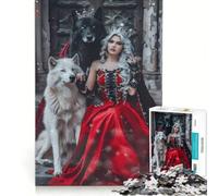 Rompecabezas de 1000 Piezas para Adultos El Vestido Rojo y los Lobos Juguetes para armar interacción Entre Padres e Hijos colección de Artistas Bellas Artes 38x52cm