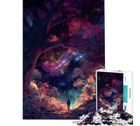 Rompecabezas de 1000 Piezas para Adultos El Viajero del Bosque cósmico Juguetes antiestrés para Adultos para Pasar el Tiempo en casa para ejercitar el Cerebro (tamaño 38x26cm)