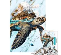 Rompecabezas de 1000 Piezas para Adultos El Viajero Eterno del océano Rompecabezas Relajante para Adultos Decoración de Pared cumpleaños y Navidad (tamaño 38x26cm)