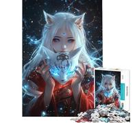 Rompecabezas de 1000 Piezas para Adultos El Zorro Divino Guardián Rompecabezas para Adultos Juego de ingenio decoración para el hogar Juego desafiante Regalo (tamaño 50x75cm)