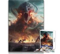 Rompecabezas de 1000 Piezas para Adultos Elden Ring Fantasy Boss: Disfruta de un Ambiente Relajado y Tranquilo, Ajuste Estable, Corte preciso, tamaño del Juguete: 38x26cm