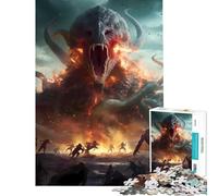 Rompecabezas de 1000 Piezas para Adultos Elden Ring Fantasy Boss para Juegos educativos Juegos de desafío Juguetes relajantes Regalos de cumpleaños Obras de Arte (tamaño 38x26cm)