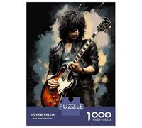 Rompecabezas De 1000 Piezas para Adultos Electric Guitarist Painting Art Print Rompecabezas para Adultos Juguete Decoración De Pared Decoración De Pared Regalos Y Cumpleaños Únicos 52x38cm/1000pcs