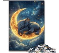 Rompecabezas de 1000 Piezas para Adultos Elefante durmiendo, un Juego desafiante para Disfrutar en Familia con Piezas aleatorias Que encajan Perfectamente 26x38cm