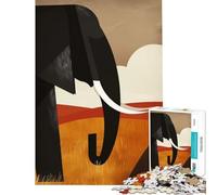Rompecabezas de 1000 Piezas para Adultos Elefante Sabio Juego Educativo desafío Juguete Juego Relajante Regalo de cumpleaños Regalo artístico (tamaño 38x26cm)