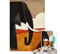 Rompecabezas de 1000 Piezas para Adultos Elefante Sabio para Juego Educativo Desafío Juguete Juegos educativos Una Obra de Arte Obra de Arte Regalo (Tamaño 38x52cm)