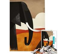 Rompecabezas de 1000 Piezas para Adultos Elefante Sabio para Juego Educativo Desafío Juguete Juegos educativos Una Obra de Arte Obra de Arte Regalo (Tamaño 50x75cm)