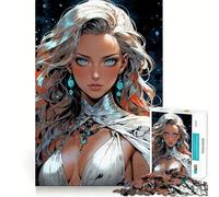 Rompecabezas de 1000 Piezas para Adultos Elegancia Celestial Corte Afilado Manualidad Resolución de Problemas Divertido Juego de Tiempo Libre Exhibición de Arte Navideño (50x75cm)