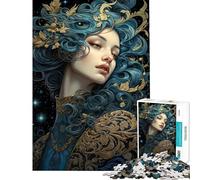 Rompecabezas de 1000 Piezas para Adultos Elegancia mística a la luz de la Luna Rompecabezas para Adultos Juegos Divertidos análisis y lógica Interacción Entre Padres e Hijos (Tamaño 38x26cm)