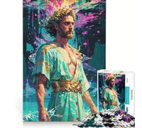 Rompecabezas de 1000 Piezas para Adultos Elegancia Olímpica ︰ El Tranquilo reinado de Poseidón Juegos educativos Divertidos y con Humor Regalo de cumpleaños 38x26cm