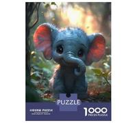 Rompecabezas De 1000 Piezas para Adultos Elephant Cartoon Animal Rompecabezas para Adultos Juegos Relajantes para La Diversión Familiar Interacción Entre Padres E Hijos 70x50cm/1000pcs