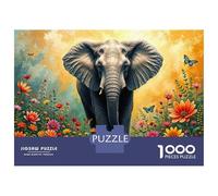 Rompecabezas De 1000 Piezas para Adultos Elephant Garden Jigsaw Puzzle Rompecabezas para Adultos Juegos Familiares Pero Divertidos Y Humorísticos Regalo De Cumpleaños, Regalos, 52x38cm/1000pcs