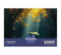 Rompecabezas De 1000 Piezas para Adultos Elephant in Golden Forest Rompecabezas Juegos Divertidos Vacaciones En Casa Matar El Tiempo Cumpleaños Y Navidad 38x26cm/1000pcs