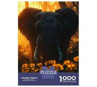 Rompecabezas De 1000 Piezas para Adultos Elephant in Golden Light Rompecabezas para Adultos Juegos Relajantes Regalos para Mujeres Desafiantes para Completar 70x50cm/1000pcs