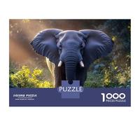 Rompecabezas De 1000 Piezas para Adultos Elephant in The Jungle Rompecabezas para Adultos Juguetes Antiestrés Patrón De Montaje Oferta como Regalo para Toda La Familia 52x38cm/1000pcs