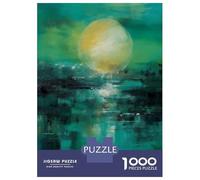 Rompecabezas De 1000 Piezas Para Adultos Emerald Horizon - Abstract Sun And Water Reflection Rompecabezas Para Adultos Juego De Ingenio Decoración Perfecta Regalos De Cumpleaños Y Únicos 38x26cm/1000p
