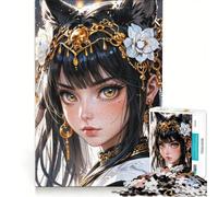 Rompecabezas de 1000 Piezas para Adultos: Emperatriz Celestial Nekomata, Juego práctico, decoración del hogar, colección de Artistas, Bellas Artes 50x75cm