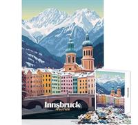 Rompecabezas de 1000 Piezas para Adultos en Innsbruck Austria Juguete Educativo Regalo de cumpleaños para Juegos educativos difíciles y desafiantes Tamaño 38x26cm