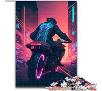 Rompecabezas de 1000 Piezas para Adultos en Motocicleta, Hecho de Madera, Ideal como decoración artística o Regalo de cumpleaños, 50x75cm para Juegos interactivos Familiares