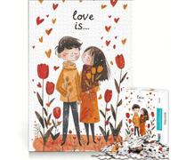 Rompecabezas de 1000 Piezas para Adultos, Enamórate de San Valentín, Juego Imposible, para Relajarse intelectualmente, Ideal para Decorar el Escritorio 38x52cm