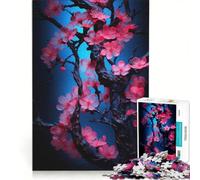 Rompecabezas de 1000 Piezas para Adultos: encantadores cerezos en Flor, Juegos para Toda la Familia, ejercita tu Mente y Tus Manos, Toda la Familia 50x75cm