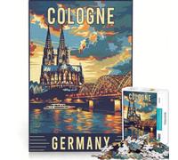 Rompecabezas de 1000 Piezas para Adultos: Encantos culturales de Colonia, Juegos educativos, ejercita tu Cerebro y Tus Manos, colección de Artistas, Bellas Artes 38x52cm