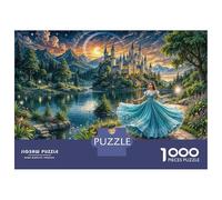 Rompecabezas De 1000 Piezas para Adultos Enchanted Castle Fantasy Landscape Rompecabezas para Adultos Juguetes DIY Regalos para Mujeres Cumpleaños Y Navidad 52x38cm/1000pcs