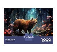 Rompecabezas De 1000 Piezas para Adultos Enchanted Forest Bear Fantasy Artwork Rompecabezas para Adultos Juegos De Relajación Análisis Y Lógica Reducción del Estrés Regalos 52x38cm/1000pcs