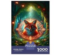 Rompecabezas De 1000 Piezas para Adultos Enchanted Forest Fox Art Print Rompecabezas para Adultos Juegos Familiares Análisis Y Lógica Oferta como Regalos para Toda La Familia 52x38cm/1000pcs