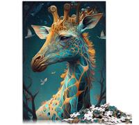Rompecabezas de 1000 piezas para adultos Enchanted Kingdom Giraffe decoración de pared 26 x 38 cm es ideal como regalo para toda la familia