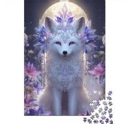 Rompecabezas De 1000 Piezas para Adultos Enchanted Moonlit Fox Jewelry Set Rompecabezas para Adultos Juegos Familiares Decoración Desafiante De Completar 38x26cm/1000pcs
