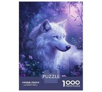 Rompecabezas De 1000 Piezas para Adultos Enchanted Wolf in Bloom Rompecabezas para Adultos Juego De Ingenio Pero Divertido Y Humorístico Regalos De Cumpleaños Y Únicos 38x26cm/1000pcs