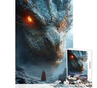 Rompecabezas de 1000 Piezas para Adultos Encuentro con Dragones Juego de ingenio desafío difícil Juguete Decorativo para la Pared para Fortalecer el Amor Entre Parejas (50x75cm)