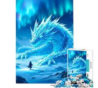 Rompecabezas de 1000 Piezas para Adultos Encuentro con el Dragón de Hielo Juguete Educativo de 1000 Piezas Un desafío difícil para la Mente Juegos Familiares (38x26cm)