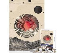 Rompecabezas de 1000 Piezas para Adultos Encuentro con Olas Escarlata Juego de ingenio Juguetes educativos para Aprender a armar cumpleaños (52x38cm)