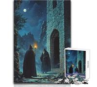 Rompecabezas de 1000 Piezas para Adultos: Encuentro Misterioso en la Noche Juego de ingenio desafiante y desafiante Apto para Mayores de 14 años (tamaño 38x52cm)