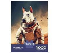 Rompecabezas De 1000 Piezas para Adultos English Bull Terrier Mars Rompecabezas Juego De Ingenio Carrera De Velocidad De Manos Interacción Entre Padres E Hijos 52x38cm/1000pcs