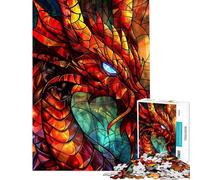 Rompecabezas de 1000 Piezas para Adultos Enigmas del dragón Rompecabezas de Mirada para Adultos Juegos Divertidos de análisis y lógica difícil y desafiante (tamaño 38x52cm)