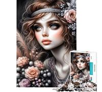 Rompecabezas de 1000 Piezas para Adultos Ensueño a la luz de la Luna en Flor Rompecabezas para Adultos Juegos relajantes decoración interacción Entre Padres e Hijos (tamaño 38x52cm)