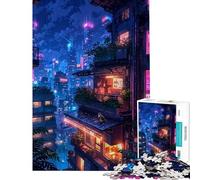 Rompecabezas de 1000 Piezas para Adultos Entre Luces de neón Rompecabezas para Adolescentes Juegos relajantes Regalo de cumpleaños para Amigos y Familiares (tamaño 38x52cm)
