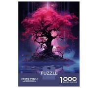 Rompecabezas De 1000 Piezas para Adultos Epic Purple and Blue Tree Rompecabezas para Adultos Juguetes Antiestrés Carrera De Velocidad Manual Interacción Entre Padres E Hijos 38x26cm/1000pcs