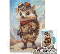Rompecabezas de 1000 Piezas para Adultos Erizo Explorador del Desierto Juego Familiar interacción Entre Padres e Hijos cumpleaños y Navidad 38x52cm