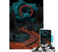 Rompecabezas de 1000 Piezas para Adultos Escalera Surrealista al Cielo Divertidos Juegos de Rompecabezas para Adultos Regalos Originales y Divertidos para Amigos y Familiares (tamaño 38x52cm)
