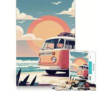 Rompecabezas de 1000 Piezas para Adultos Escape Playero,Juego de Ajuste, Juego Mental,Regalo de Juego Gratuito,Regalo de cumpleaños para Mentes (38x26cm)