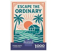 Rompecabezas De 1000 Piezas para Adultos Escape The Ordinary Tropical Rompecabezas para Adultos Juegos Divertidos Pero Divertidos Y Humorísticos Cumpleaños 38x26cm/1000pcs