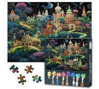 Rompecabezas de 1000 piezas para adultos, escena mágica del mundo de fantasía con personajes encantadores, aventura caprichosa, historia de amor, cuento misterioso, rompecabezas de papel, idea de