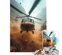 Rompecabezas de 1000 Piezas para Adultos Escuadrón de helicópteros Juguetes educativos Juegos Divertidos Un desafío difícil Regalos para Hombres y Mujeres (Tamaño 75x50cm)